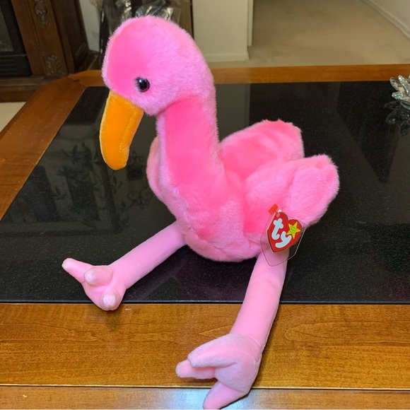 Ty Beanie Buddies Collection Pinky Flamingo 1998 - Picture 1 of 13